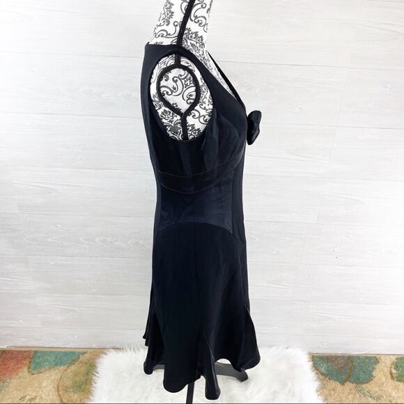 Rickie Freeman for Teri Jon Rose Fit & Flare Ruffle Hem Wool Dress - Picture 4 of 9